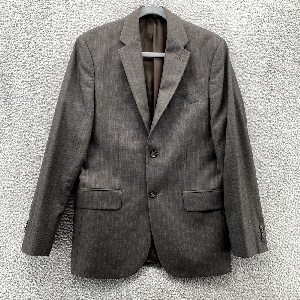 Banana Republic Blazer Mens 40R Brown Pinstripe Corpcore Bussiness‎ Office Coat